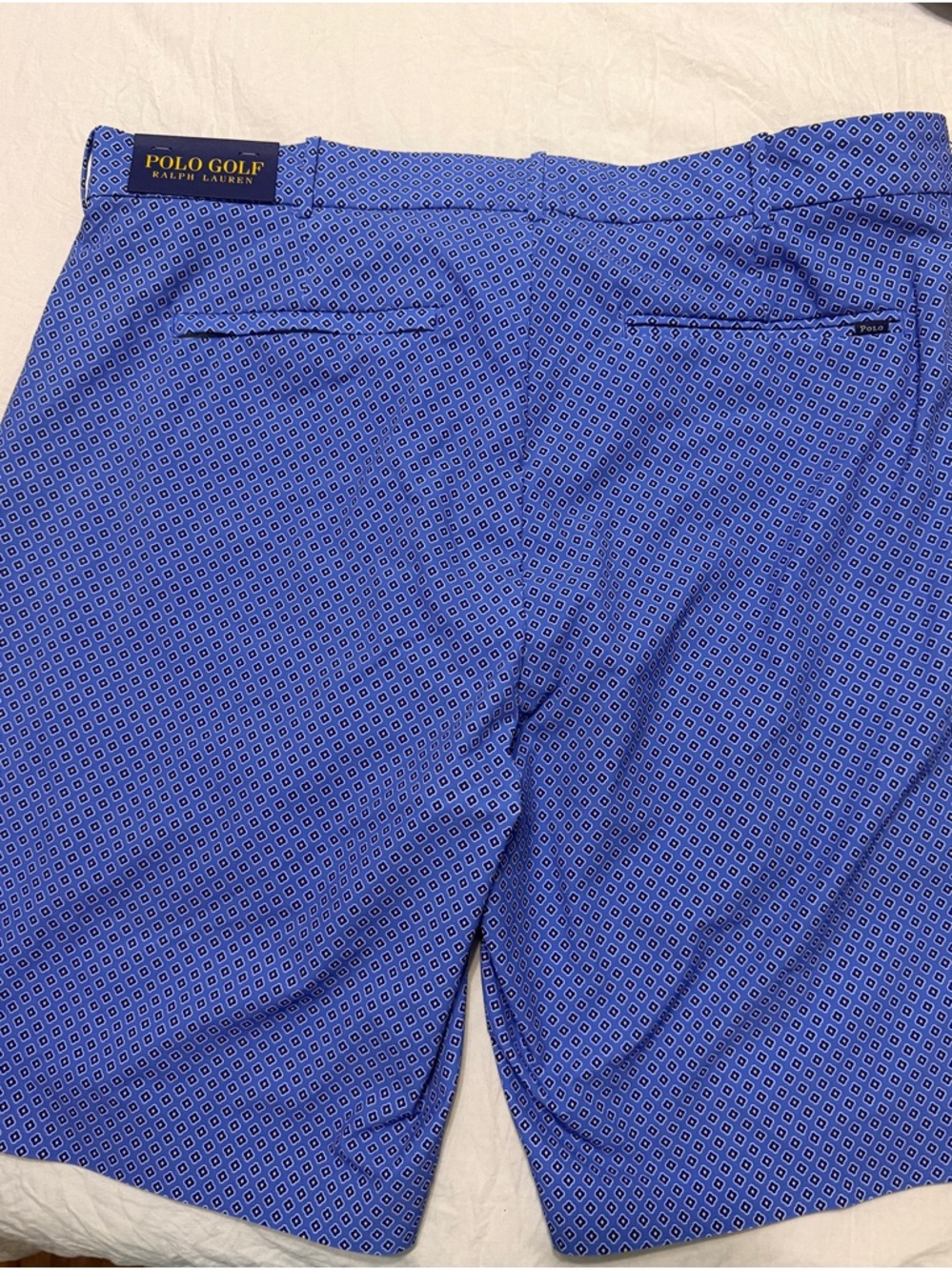 Ralph Lauren Blue Geometric Print Hybrid Shorts - Picture 5 of 7